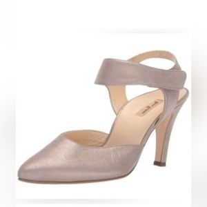 Paul Green Nicolette Metallic Nude Beige Pointy Toe Pumps Womens Size 10 UK 7.5